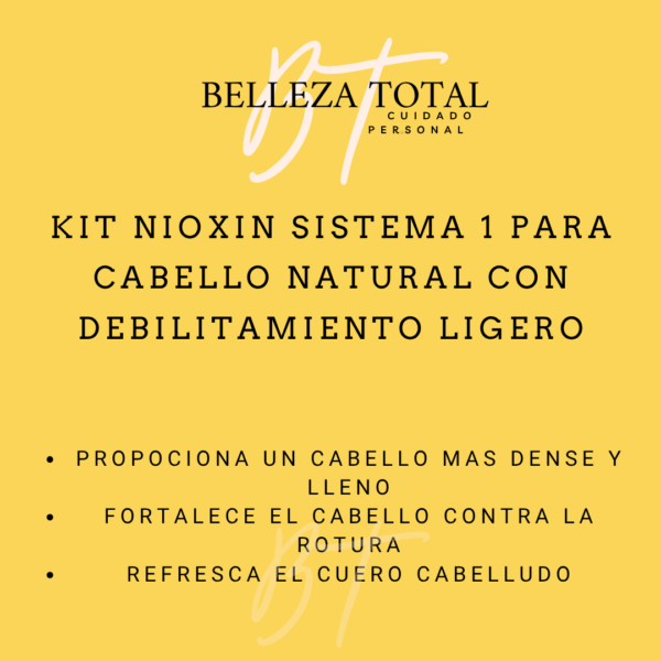 Kit Nioxin Sistema # 1 Cabello Natural Con Debilitamiento Ligero - Imagen 2